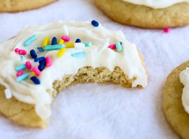 Soft and Chewy Frosted Sugar Cookies