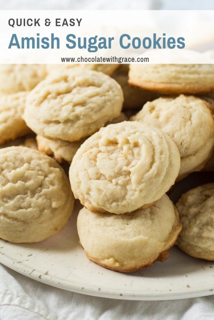 amish sugar cookies on a plate