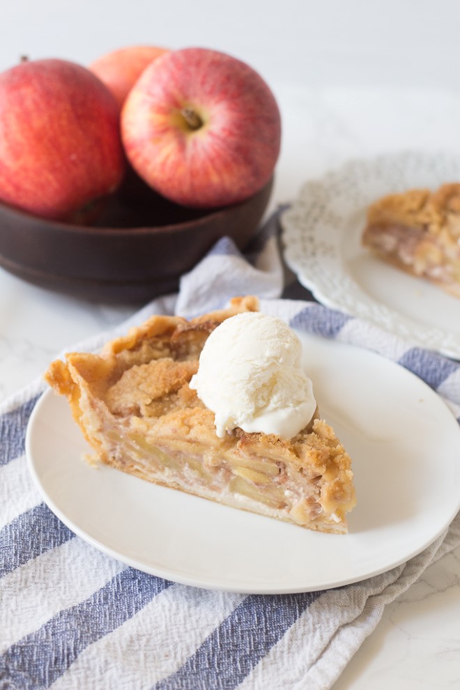 The Best Apple Streusel Pie Recipe in the World! - Chocolate With Grace