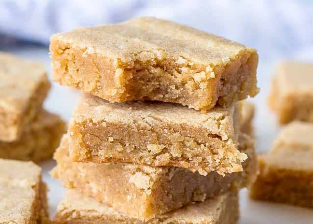 Chewy Peanut Butter Cookies in an easy dessert bar recipe!