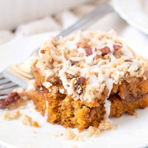 Pumpkin Streusel Coffee Cake - Chocolate with Grace