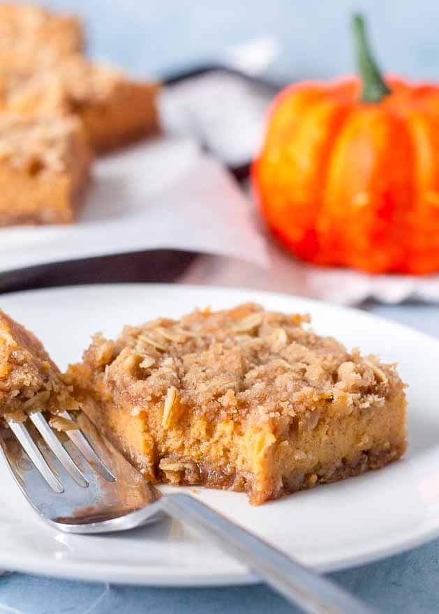 Streusel lover's pumpkin bars are a fall favorite.