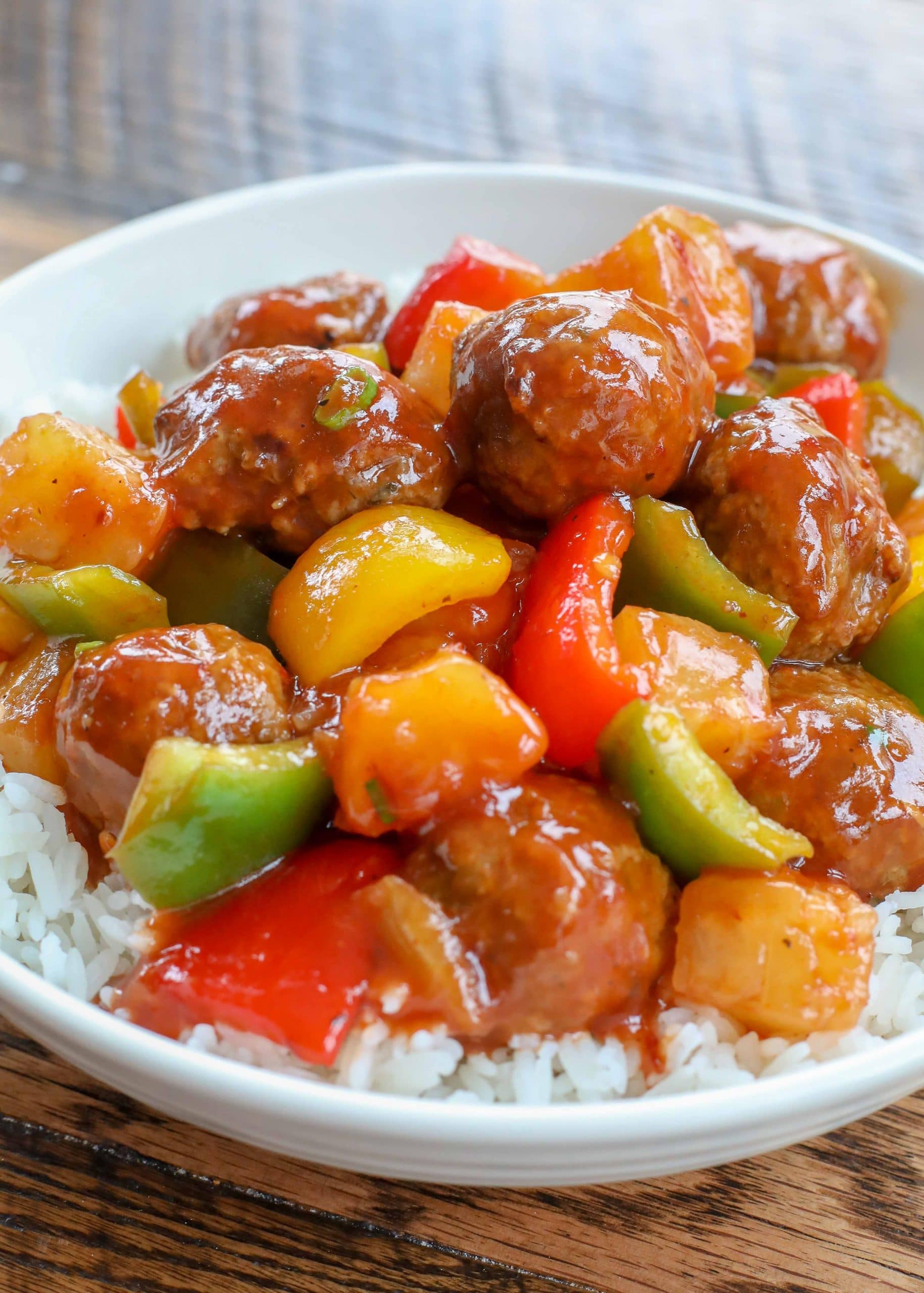 Crockpot Sweet and Sour Meatballs - Chocolate with Grace
