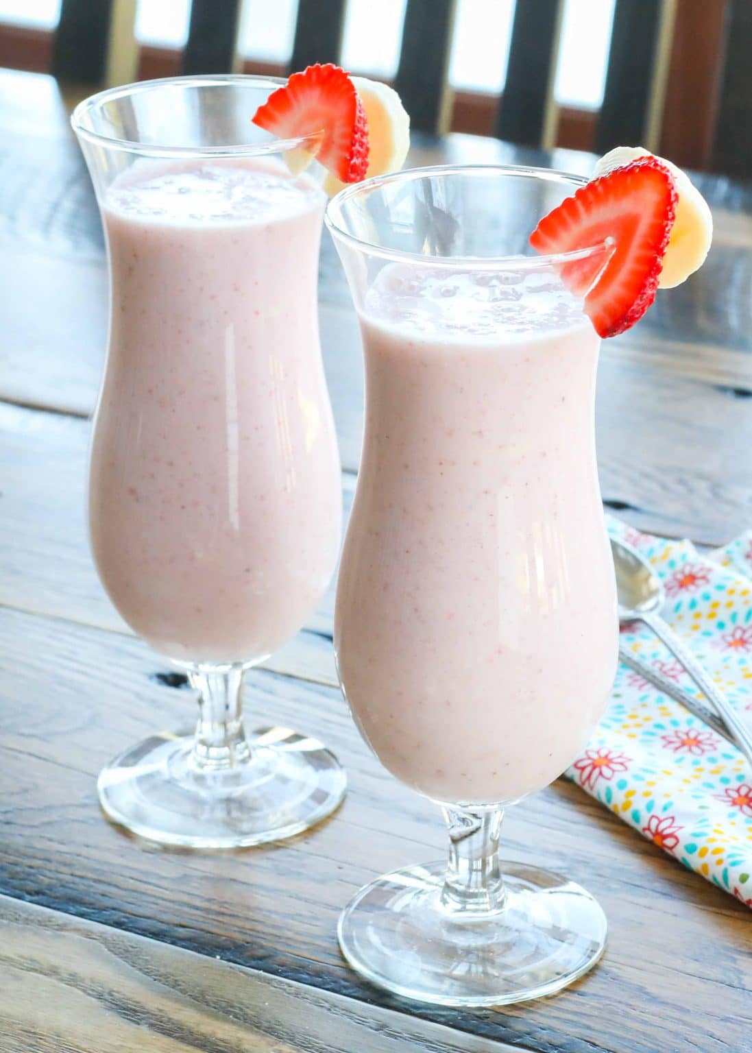 Healthy Strawberry Banana Milkshake - Chocolate with Grace