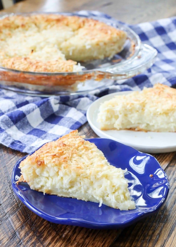 You can make this Crustless Coconut Pie with just a handful of ingredients!