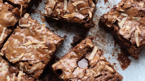 Coconut Brownies Chocolate With Grace