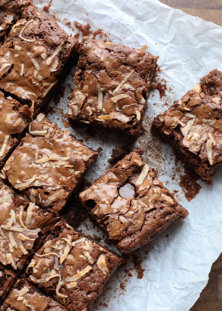Chewy Coconut Brownies