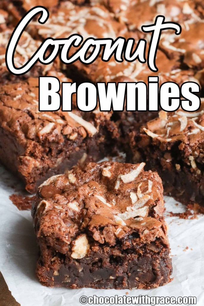 Chewy fudgy Coconut Brownies 
