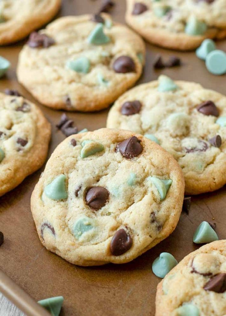 Chewy Chocolate Mint Cookies