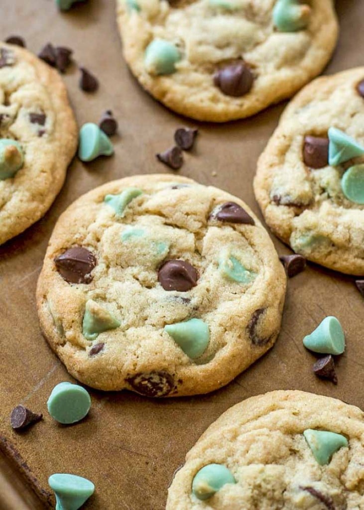 Mint Chocolate Chip Cookies