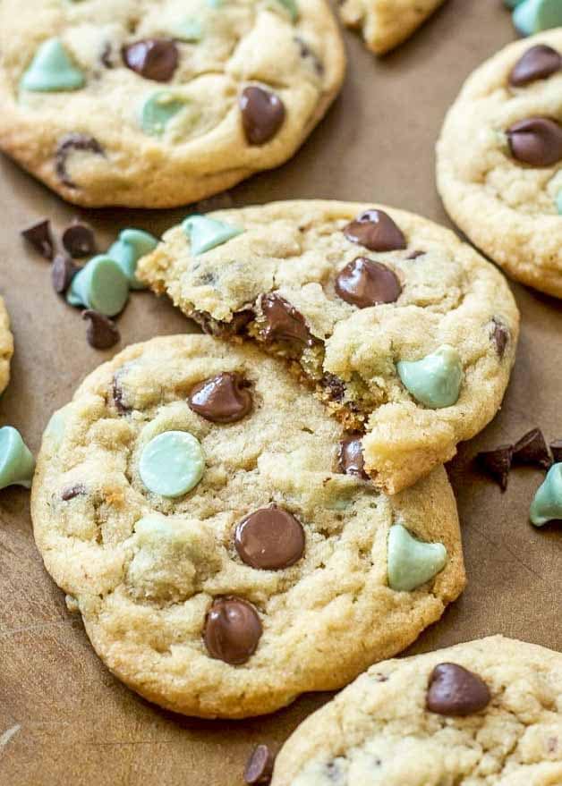 Mint Chocolate Chip Cookies