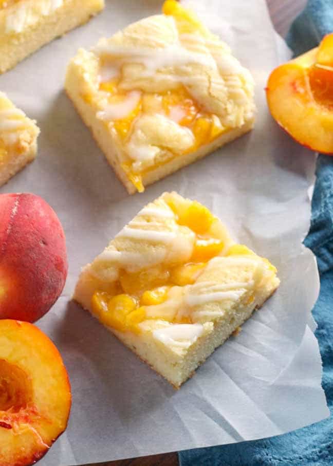 Fresh Peach Pie Bars