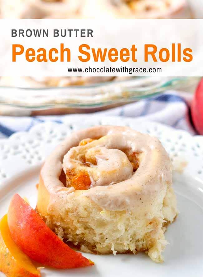 Peach Sweet Rolls are a lovely variation on the classic cinnamon roll.
