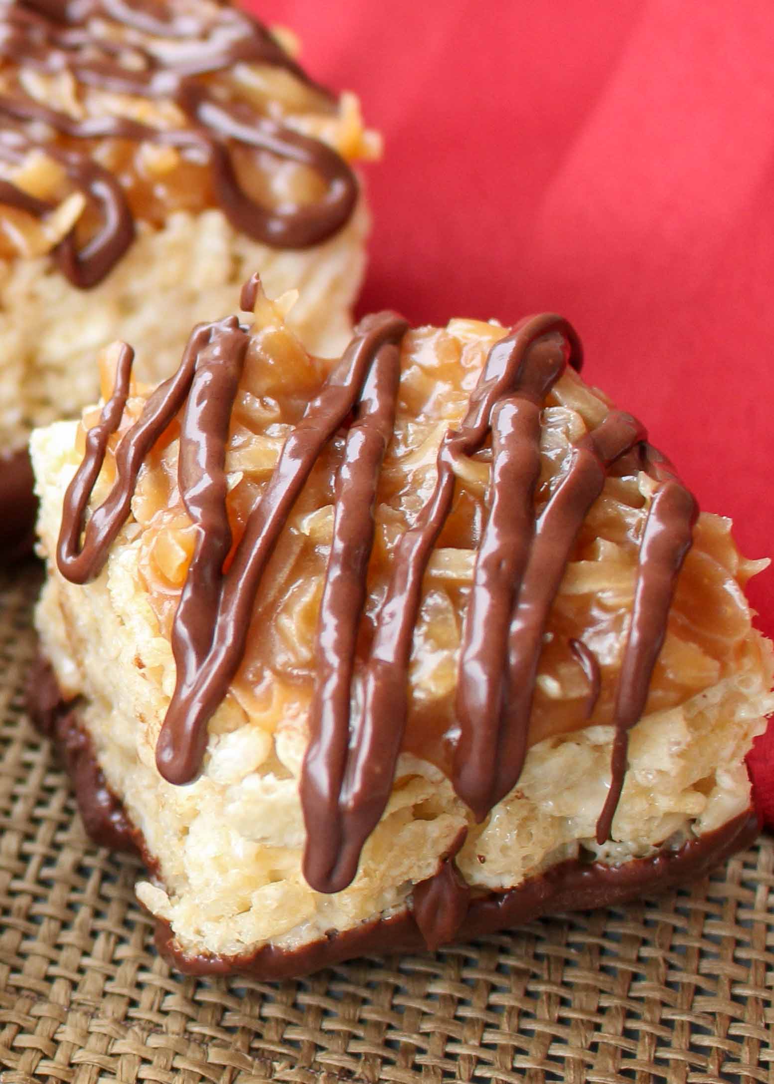 Chocolate Peanut Butter Rice Krispie Treats - Cookie Dough Diaries
