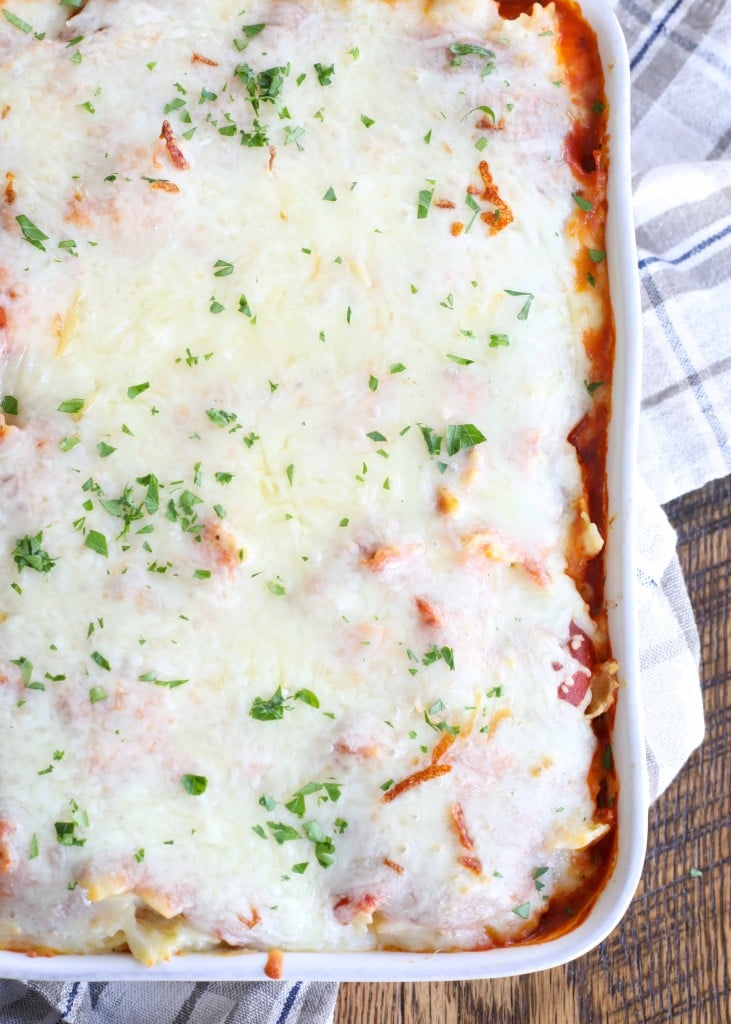 Lazy Lasagna is made with bowtie pasta for a quick dinner option you're going to love.