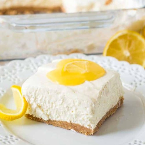 No Bake Lemon Cheesecake - Chocolate with Grace