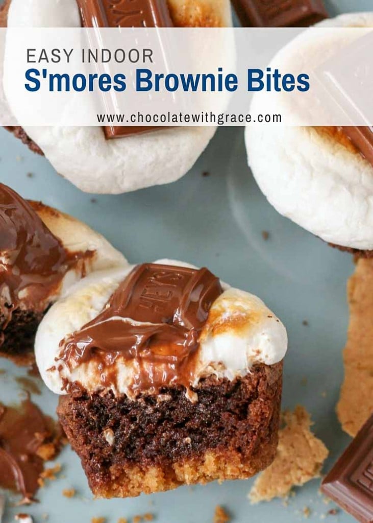 S'mores Brownies topped with marshmallows and chocolate