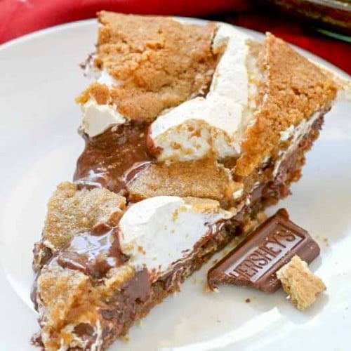 Nutella S'mores Cookie Pie - Chocolate with Grace