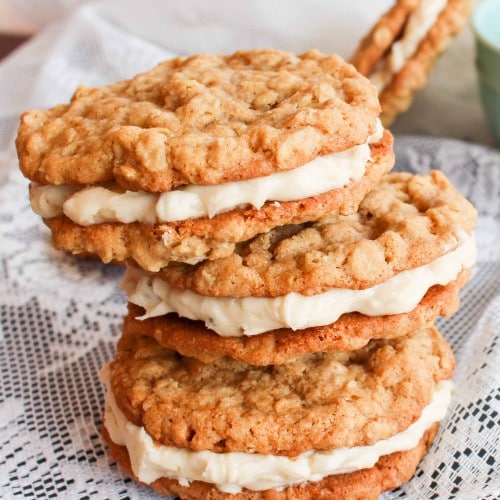 Oatmeal-Raisin Sandwich Cookies with Apple Butter - The Culinary Cellar