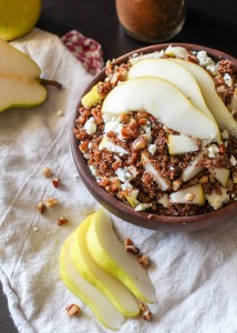 Pear and Gorgonzola Quinoa Salad - Chocolate with Grace