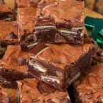 rich fudgy brownies with Andes Mints