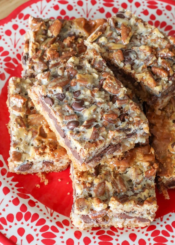 Hello Dolly Bars are chewy, sweet, nutty treats 