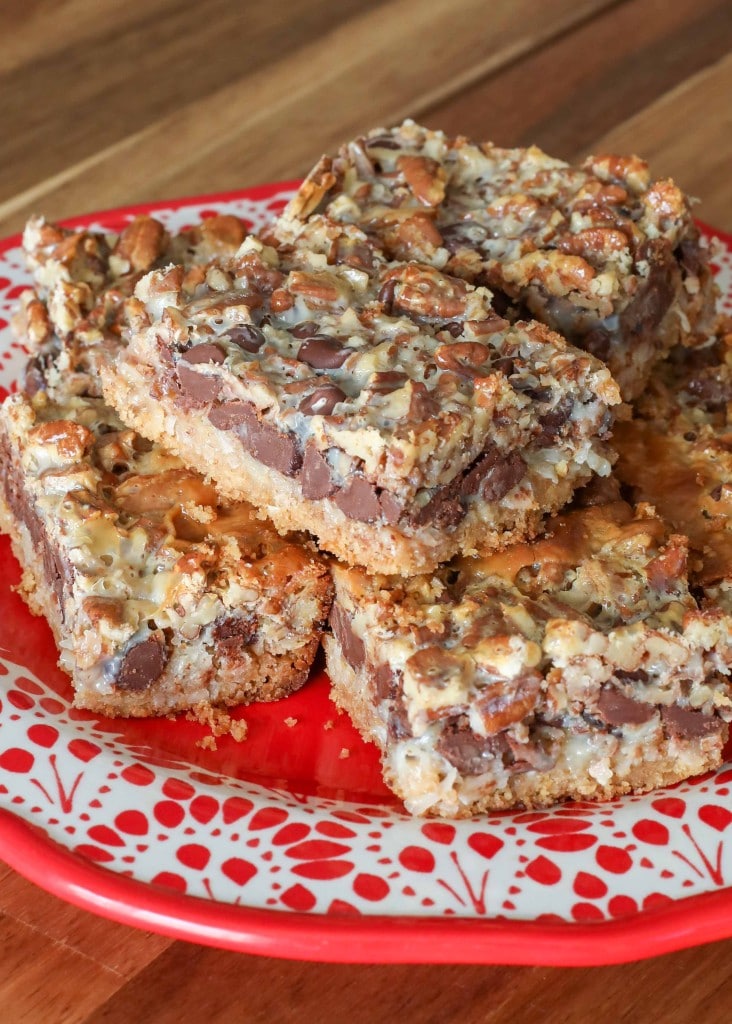 Coconut, Chocolate, and Nuts make up the classic Hello Dolly Bars