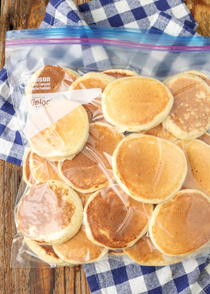 pancakes in bag for the freezer