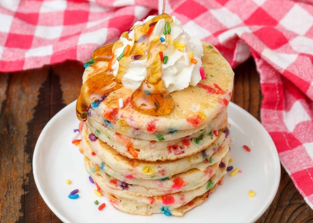 pancakes with sprinkles inside