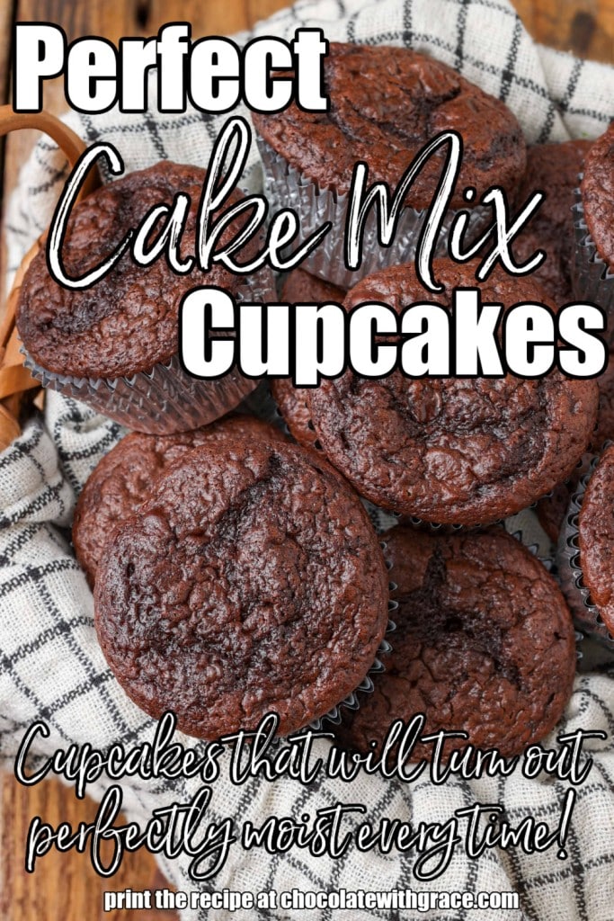 moist chocolate cupcakes made from a mix