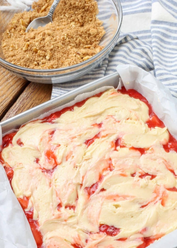 Strawberry Coffee Cake with cake on top