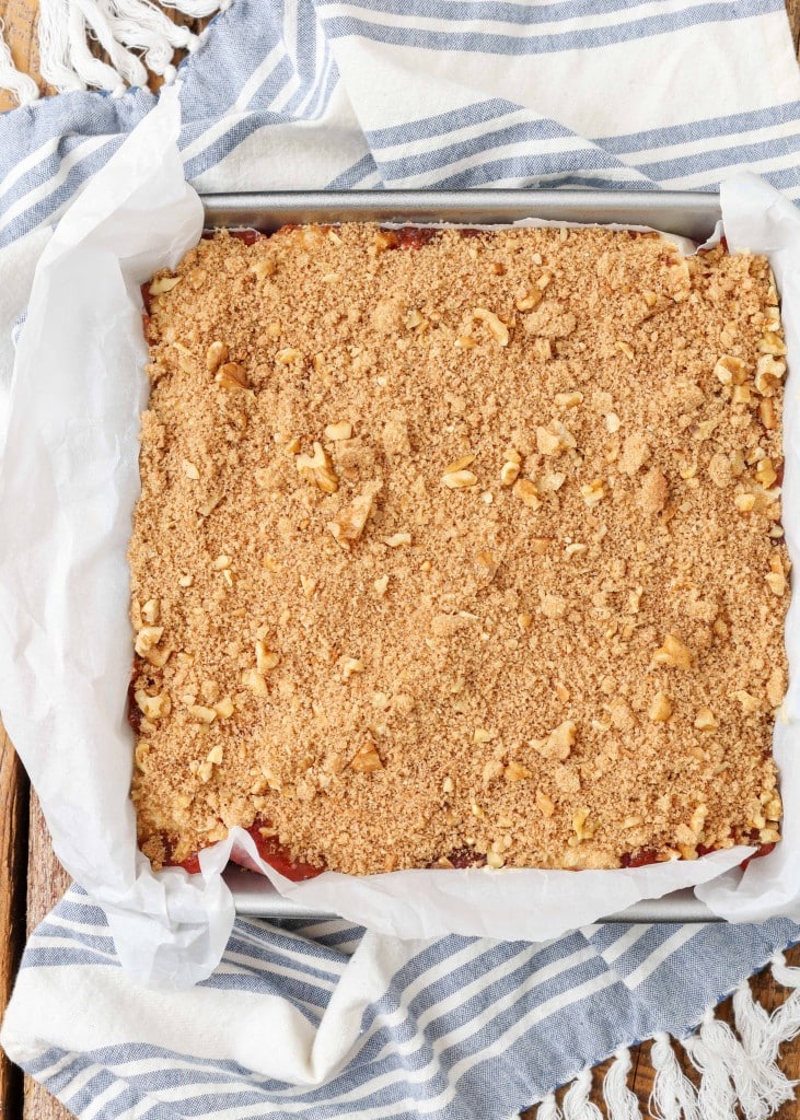 Strawberry Coffee Cake with crumb topping