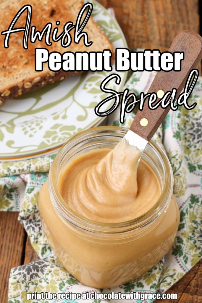 peanut butter in jar with knife