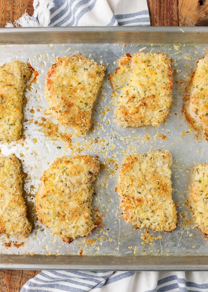 Baked Pork Chops with Parmesan crust