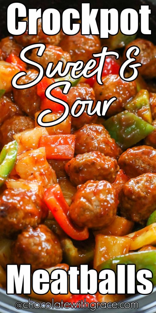 Sweet and Sour Meatballs in the Crockpot