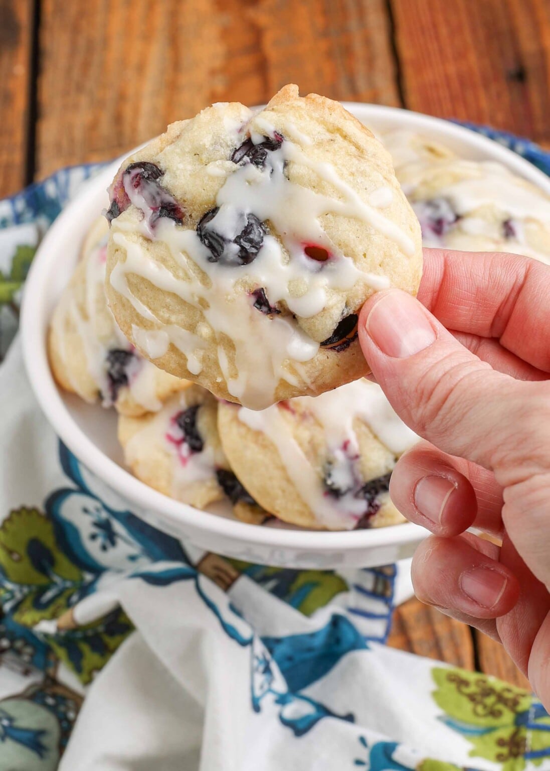 Lemon Blueberry Cookies - Chocolate with Grace