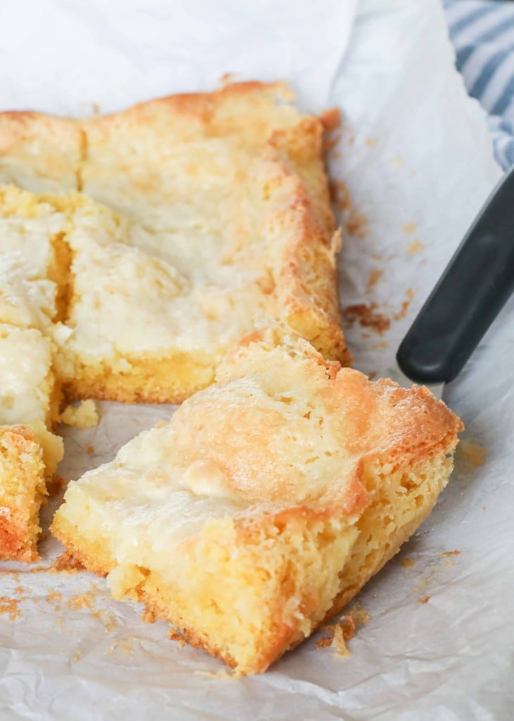 Rich, sweet, layered Gooey Butter Cake