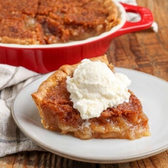 horizontal photo of pie with ice cream on top