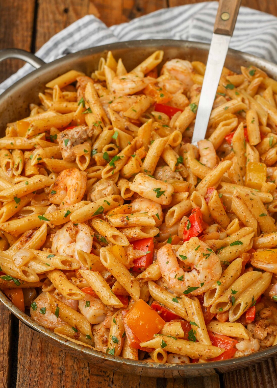 Cajun Chicken and Shrimp Pasta - Chocolate with Grace