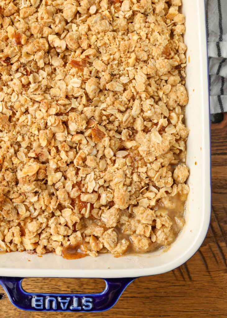 bubbling peach crisp