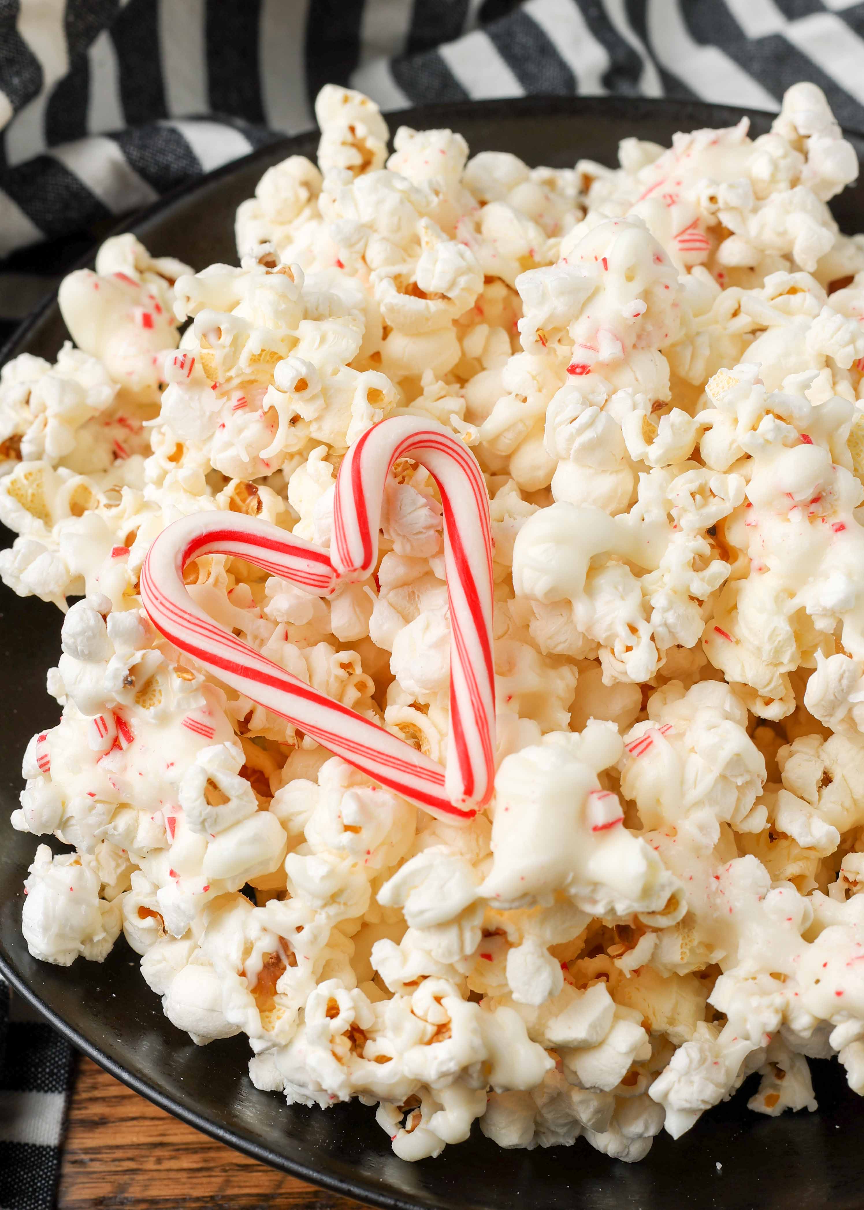 White Chocolate Peppermint Popcorn