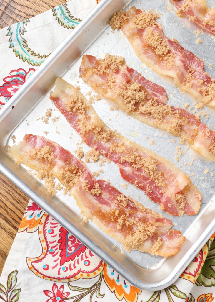 bacon ready to go into the oven