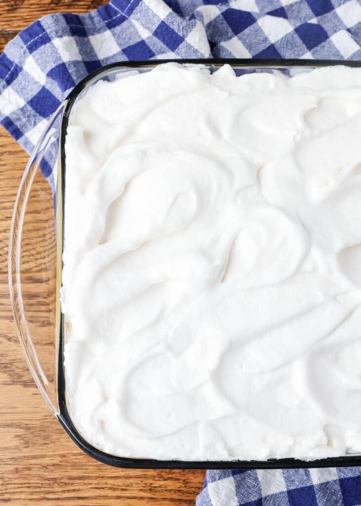 meringue topped pudding in dish