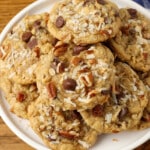 kitchen sink cookies on a white plate