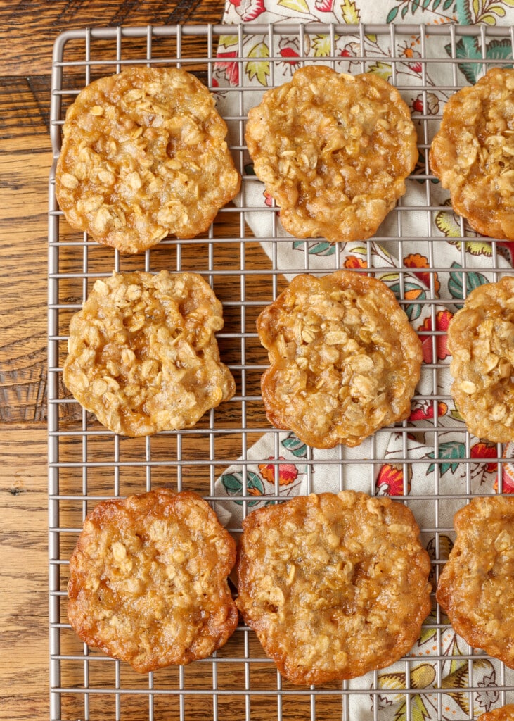 cookies cooling on wire rack