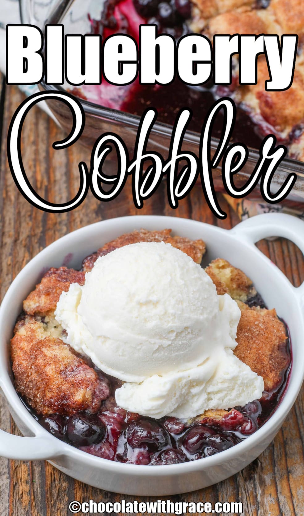 Blueberry Cobbler - Chocolate with Grace